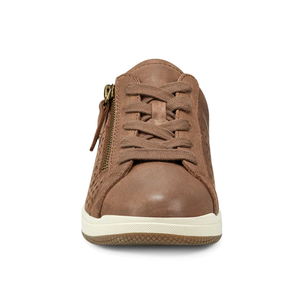 Earth Shoes Netta Round Toe Casual Lace-up Sneakers Dark Natural