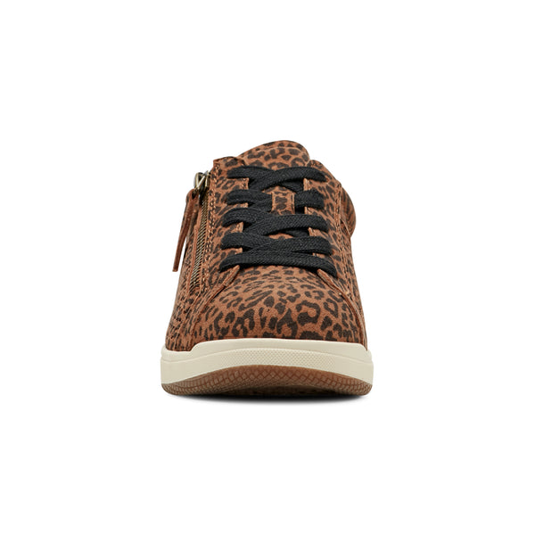 Earth Shoes Netta Round Toe Casual Lace-up Sneakers Leopard