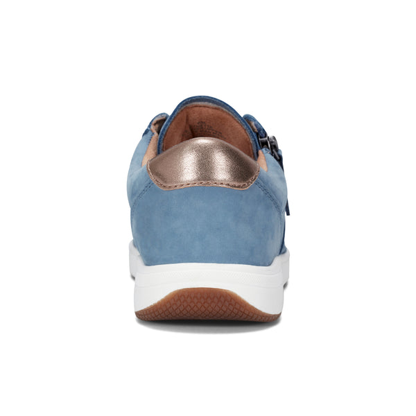 Earth Shoes Netta Round Toe Casual Lace-up Sneakers Medium Blue