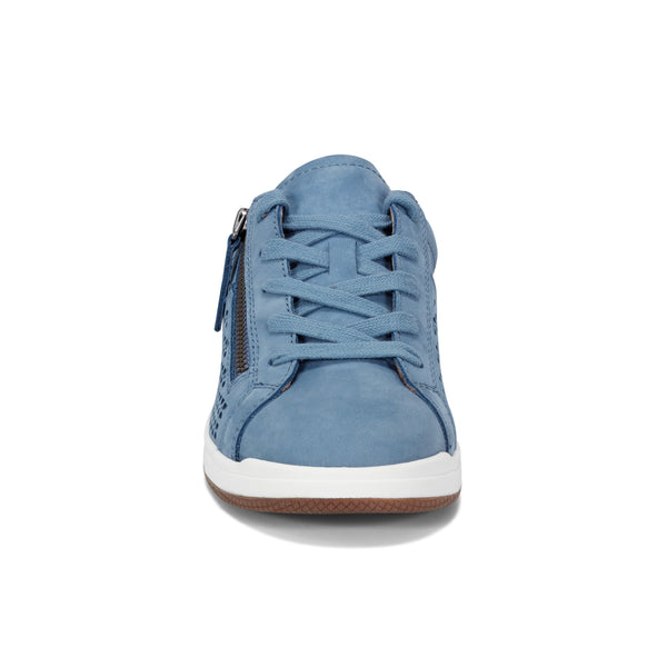Earth Shoes Netta Round Toe Casual Lace-up Sneakers Medium Blue