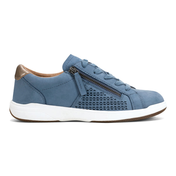 earth shoes Netta Round Toe Casual Lace-up Sneakers Medium Blue