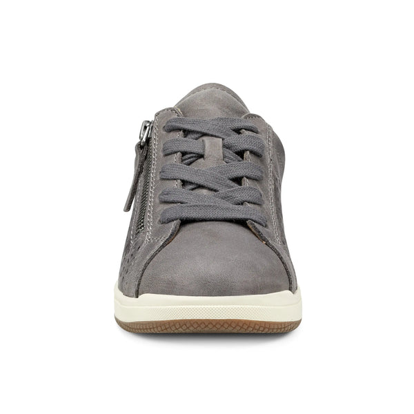 Earth Shoes Netta Round Toe Casual Lace-up Sneakers Medium Gray