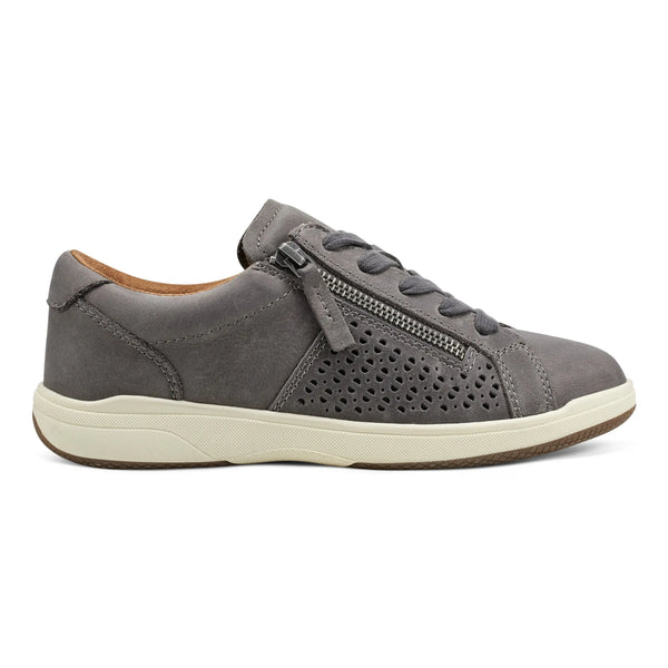earth shoes Netta Round Toe Casual Lace-up Sneakers Medium Gray