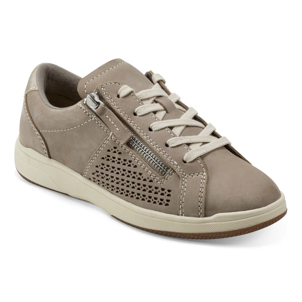 Earth Shoes Netta Round Toe Casual Lace-up Sneakers Silver