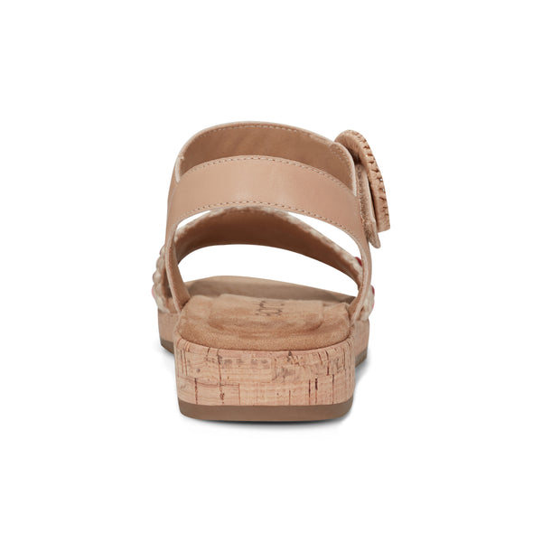 Earth Shoes Padma Square Toe Platform Casual Sandals Light Natural