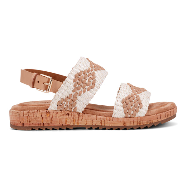 earth shoes Patricia Open Toe Slingback Casual Sandals Ivory/Natural