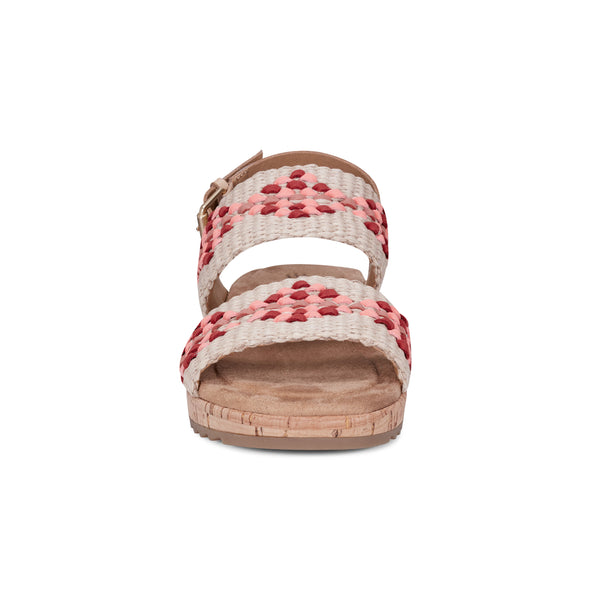 Earth Shoes Patricia Open Toe Slingback Casual Sandals Natural/Pink