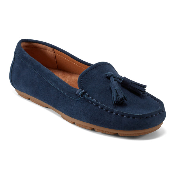 Earth Shoes Raquel Slip-on Casual Flat Tassel Loafers Dark Blue