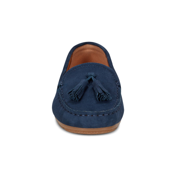 Earth Shoes Raquel Slip-on Casual Flat Tassel Loafers Dark Blue