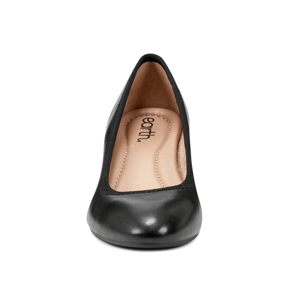 Earth Shoes Rellia Slip-on Almond Toe Dress Ballet Pumps Black
