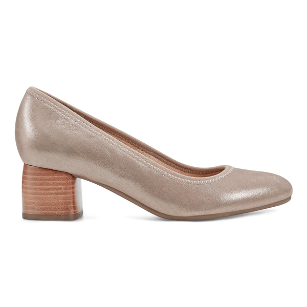 earth shoes Rellia Slip-on Almond Toe Dress Ballet Pumps Bronze