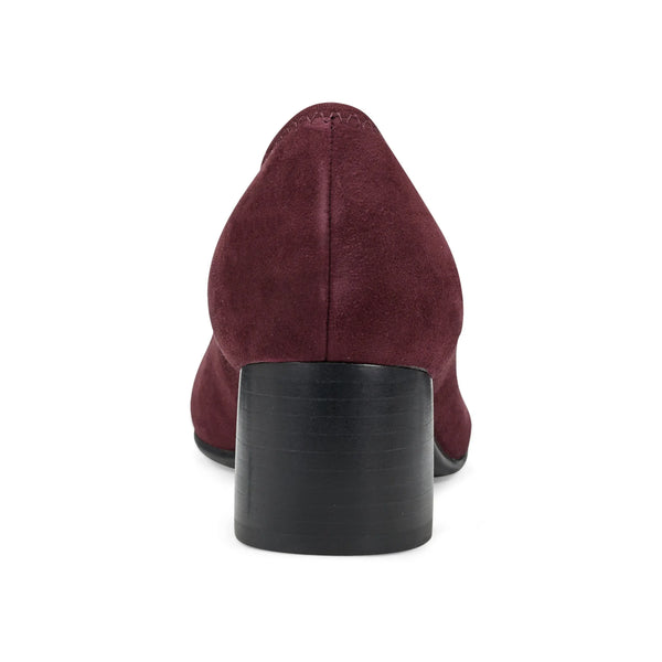 Earth Shoes Rellia Slip-on Almond Toe Dress Ballet Pumps Dark Red