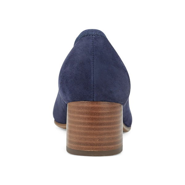 Earth Shoes Rellia Slip-on Almond Toe Dress Ballet Pumps Dark Blue