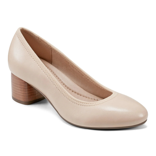 Earth Shoes Rellia Slip-on Almond Toe Dress Ballet Pumps Ivory