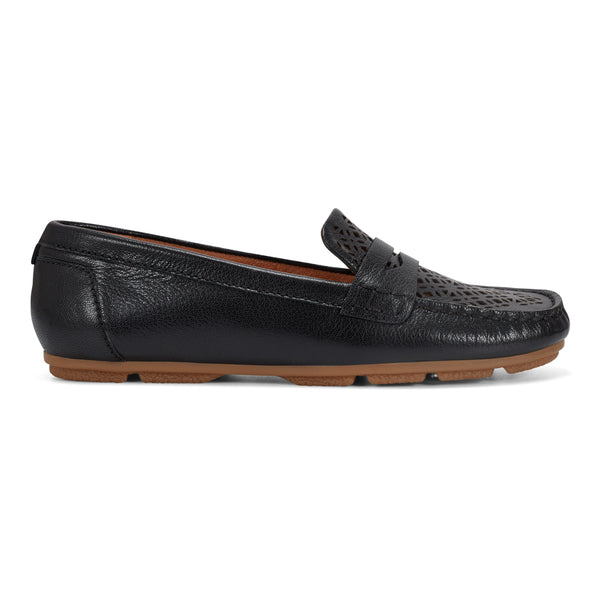earth shoes Remi Almond Toe Slip-on Casual Flat Loafers Black