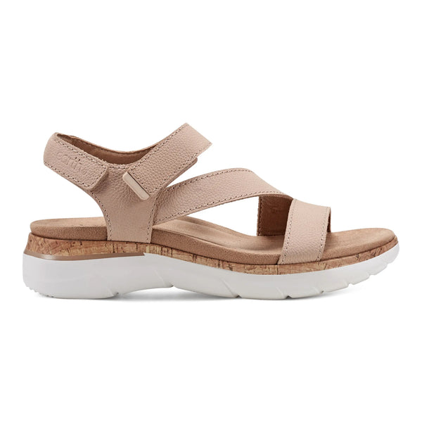earth shoes Roni Casual Strappy Flat Sandals Light Natural