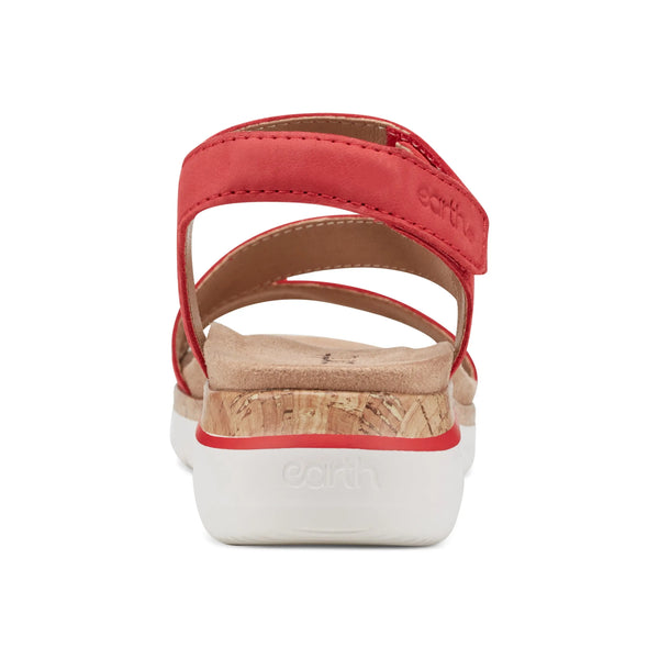 Earth Shoes Roni Casual Strappy Flat Sandals Medium Red