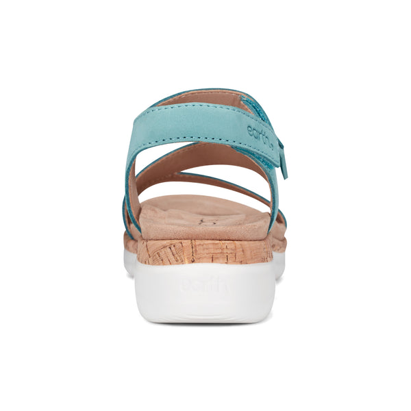 Earth Shoes Roni Casual Strappy Flat Sandals Turquoise