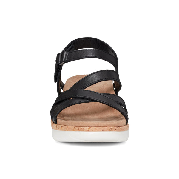 Earth Shoes Rosie Open Toe Strappy Flat Casual Sandals Black