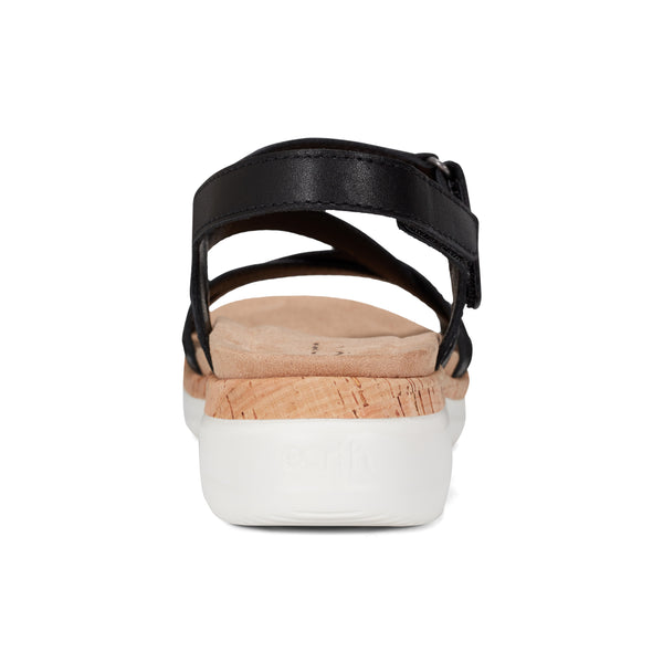 Earth Shoes Rosie Open Toe Strappy Flat Casual Sandals Black