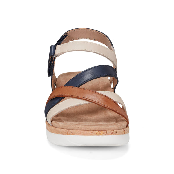 Earth Shoes Rosie Open Toe Strappy Flat Casual Sandals Natural Multi