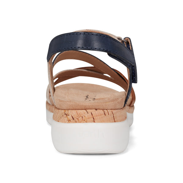 Earth Shoes Rosie Open Toe Strappy Flat Casual Sandals Natural Multi