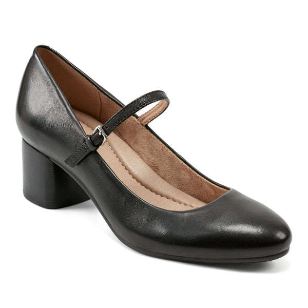 Earth Shoes Rumer Mary Jane Block Heel Dress Pumps Black