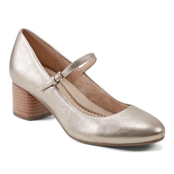 Earth Shoes Rumer Mary Jane Block Heel Dress Pumps Bronze