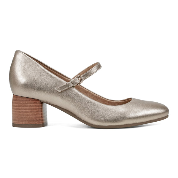 earth shoes Rumer Mary Jane Block Heel Dress Pumps Bronze