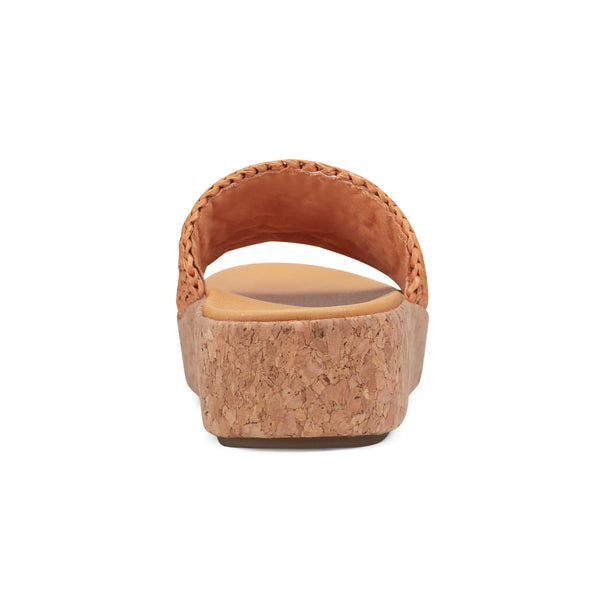 Earth Shoes Sachan Casual Slip-on Wedge Platform Sandals Orange