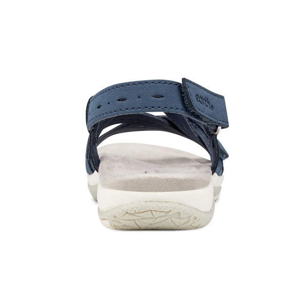 Earth Shoes Samsin Round Toe Strappy Casual Flat Sandals Dark Blue