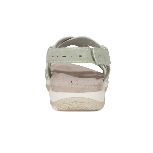 Earth Shoes Samsin Round Toe Strappy Casual Flat Sandals Light Green