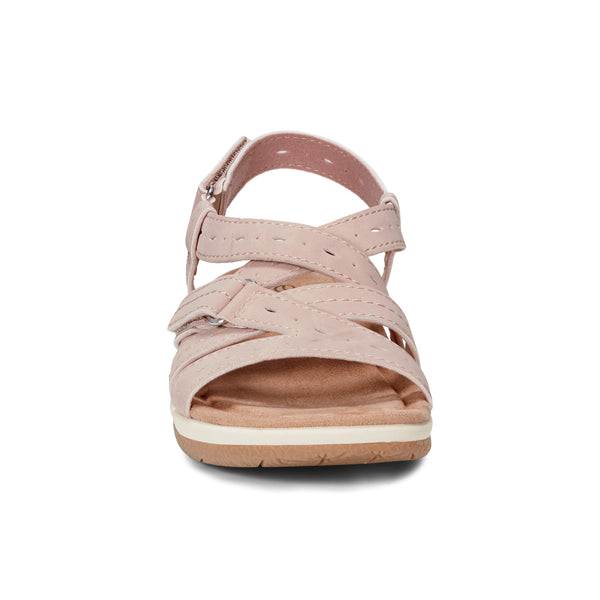 Earth Shoes Samsin Round Toe Strappy Casual Flat Sandals Pink