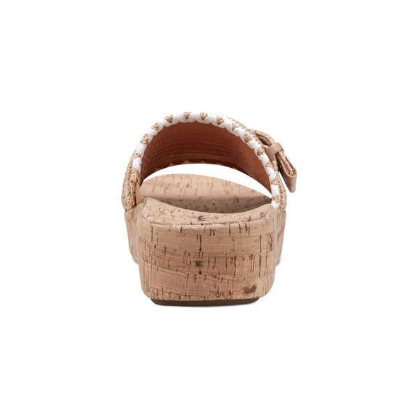 Earth Shoes Samsy Casual Slip-on Wedge Platform Sandals Light Natural