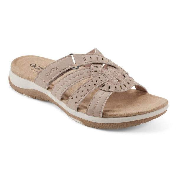 Earth Shoes Sassoni Strappy Casual Slip-On Flat Sandals Blush