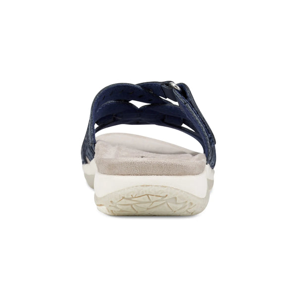 Earth Shoes Sassoni Strappy Casual Slip-On Flat Sandals Dark Blue