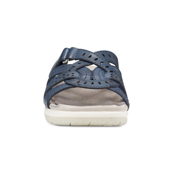 Earth Shoes Sassoni Strappy Casual Slip-On Flat Sandals Dark Blue