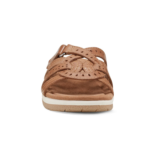 Earth Shoes Sassoni Strappy Casual Slip-On Flat Sandals Medium Natural