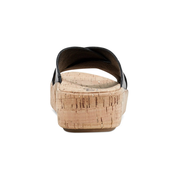 Earth Shoes Scout Casual Slip-on Wedge Platform Sandals Black