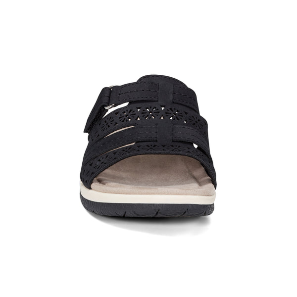 Earth Shoes Sinci Square Toe Slip-on Casual Sandals Black