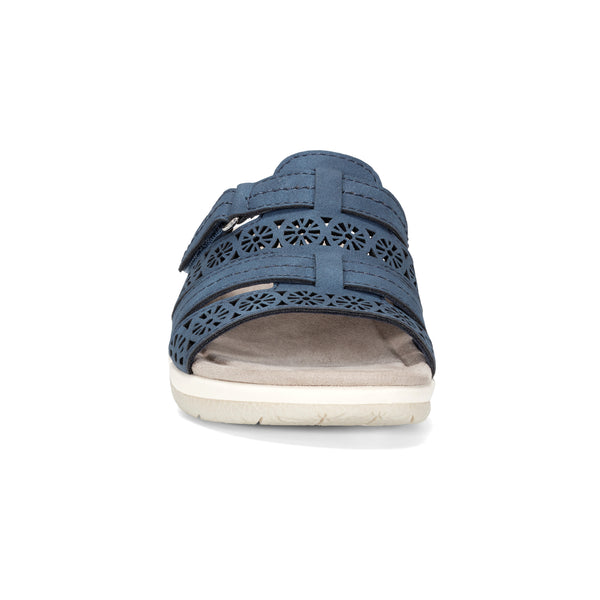 Earth Shoes Sinci Square Toe Slip-on Casual Sandals Dark Blue