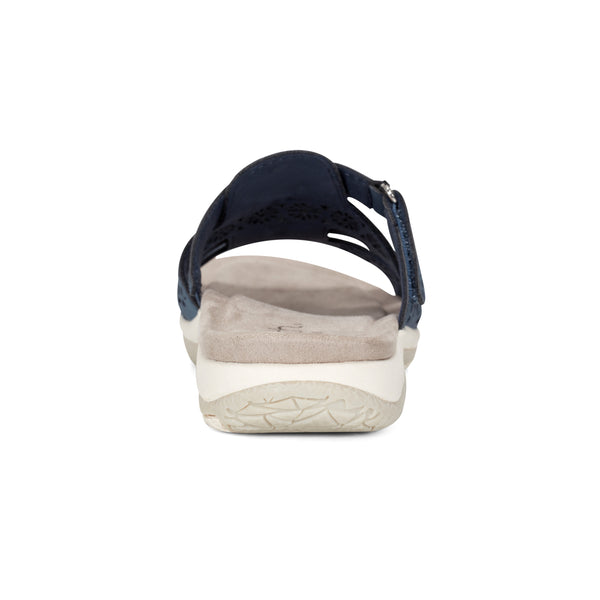 Earth Shoes Sinci Square Toe Slip-on Casual Sandals Dark Blue