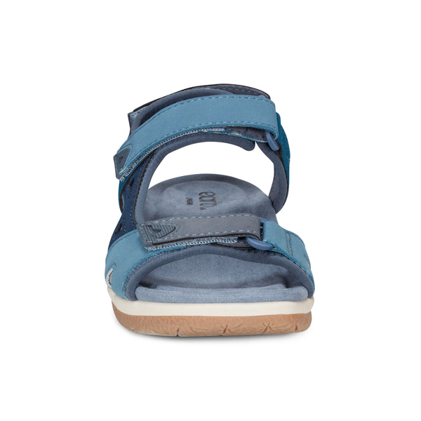 Earth Shoes Skylar Round Toe Lightweight Casual Flat Sandals Blue Multi