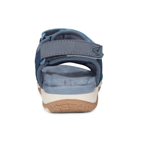 Earth Shoes Skylar Round Toe Lightweight Casual Flat Sandals Blue Multi