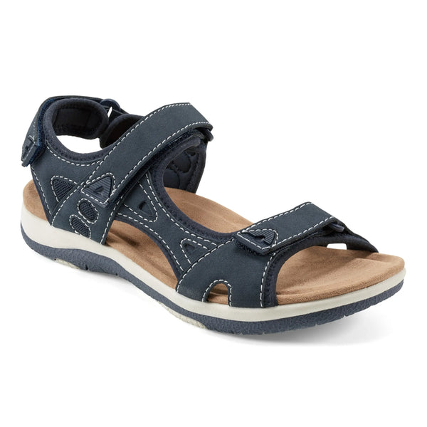Earth Shoes Skylar Round Toe Lightweight Casual Flat Sandals Dark Blue