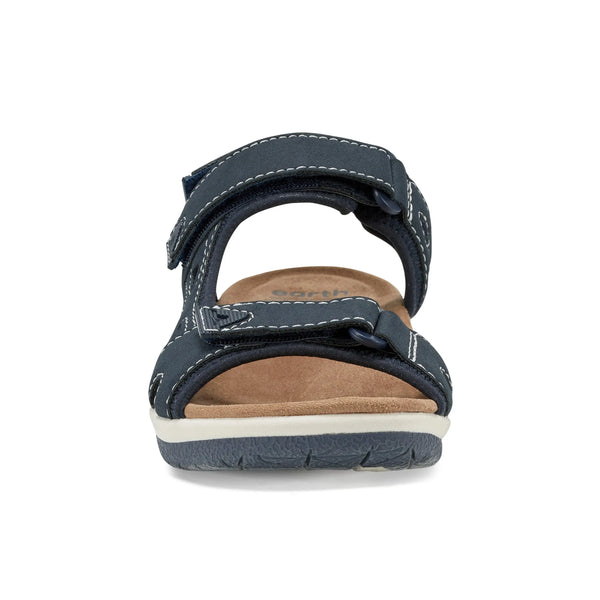 Earth Shoes Skylar Round Toe Lightweight Casual Flat Sandals Dark Blue