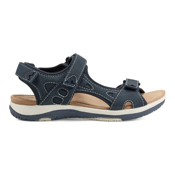 earth shoes Skylar Round Toe Lightweight Casual Flat Sandals Dark Blue