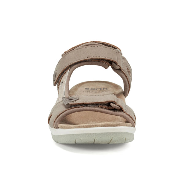 Earth Shoes Skylar Round Toe Lightweight Casual Flat Sandals Light Brown/Pink
