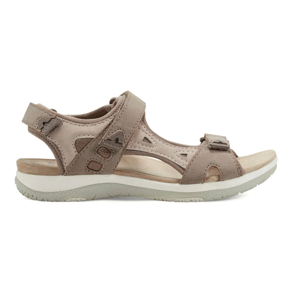earth shoes Skylar Round Toe Lightweight Casual Flat Sandals Light Brown/Pink