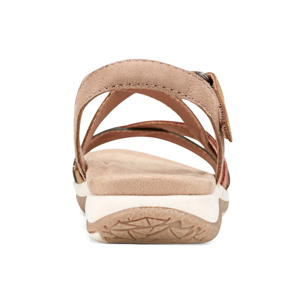 Earth Shoes Sterling Casual Strappy Round Toe Flat Sandals Light Gray